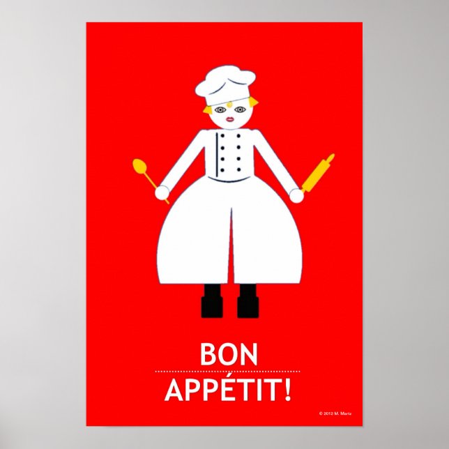 Kitchen Martzkin "Bon Appétit!" Pôster (Frente)