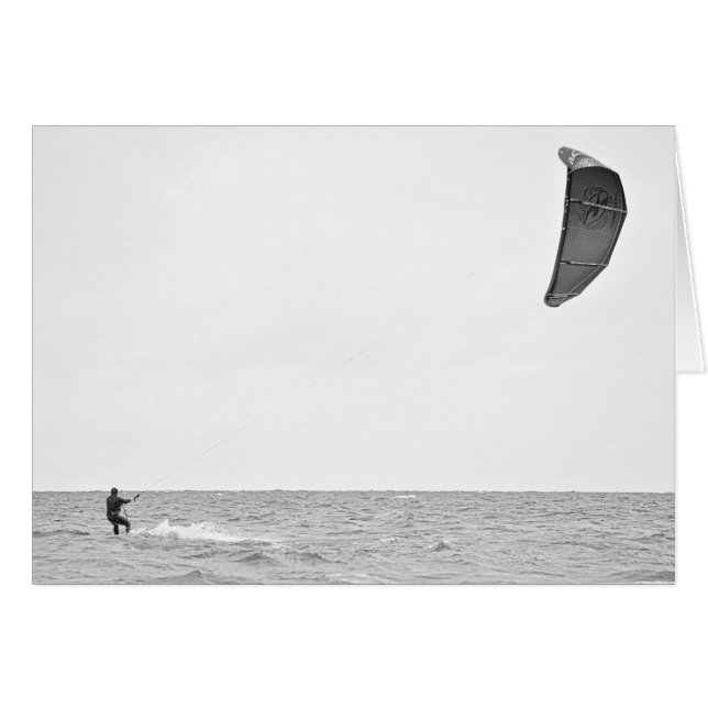 Kitesurfing - Cartão de Saudação (Frente Horizontal)