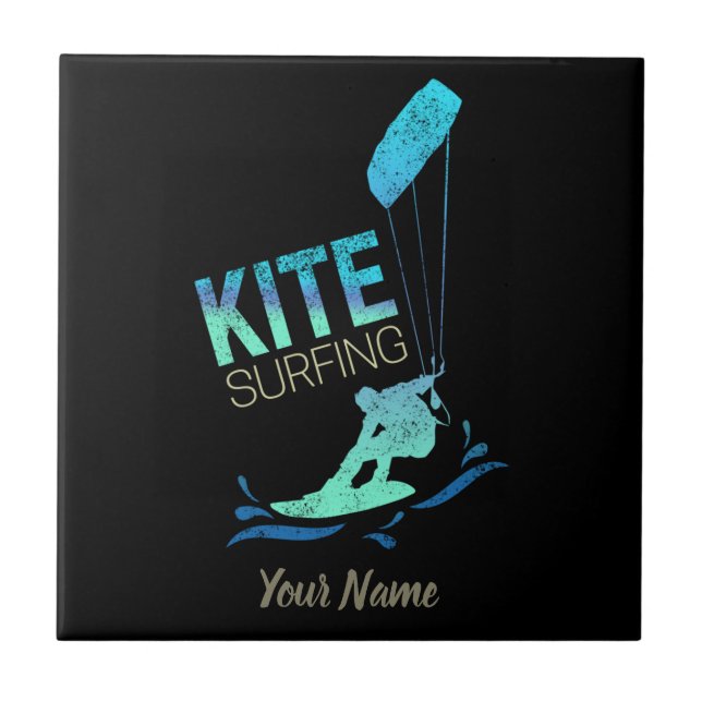 Kitesurfing Vintage Kiteboarder Kite Surfing (Frente)
