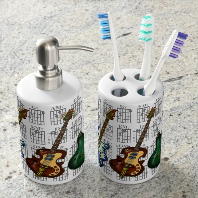 Kits Para Banheiro Guitar & chord2 (Frente)