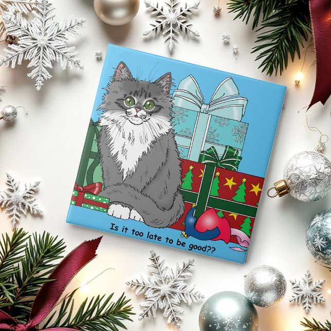 Kitten de Natal Branco da cinza (Criador carregado)