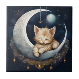 Kitten Dormindo Em Crescent Moon Object