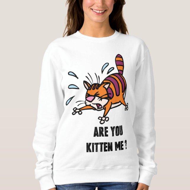 #Kitten Me ? Suéter Básico Feminino (Frente)