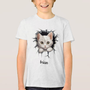 Kitten personalizado a sair do buraco falso