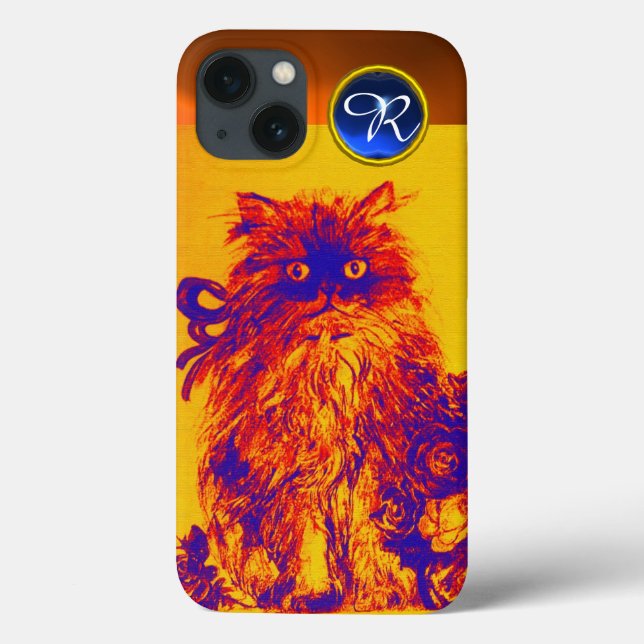 KITTY CAT,KITTEN AMARELO ROSA AZUL Monograma (Verso)