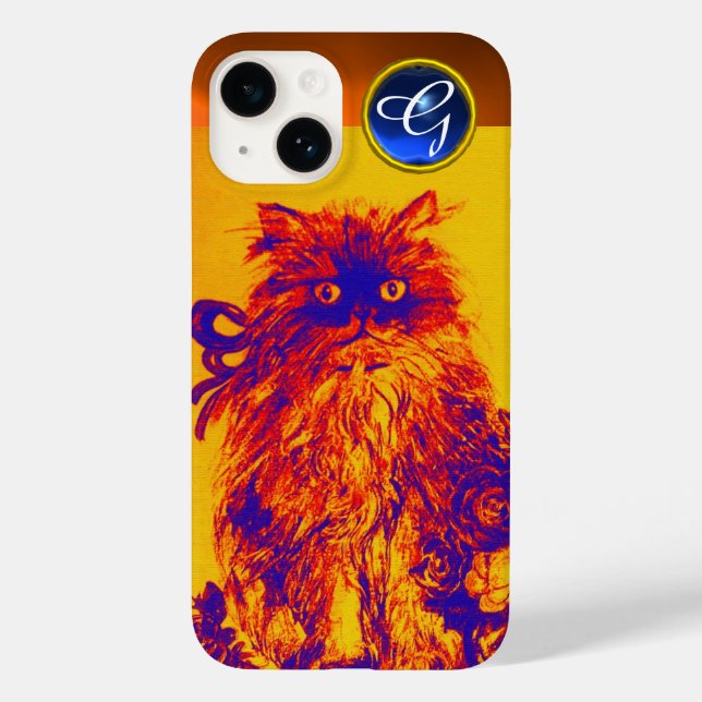 KITTY CAT,KITTEN AMARELO ROSA AZUL Monograma (Verso)