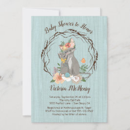 Kitty Cat kitten e Momma Baby chuveiro Convites