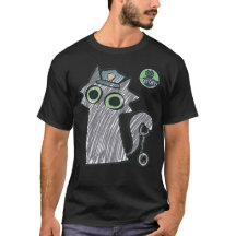 Kitty Cop – Purrtect & Serve Camiseta Preta Mascul