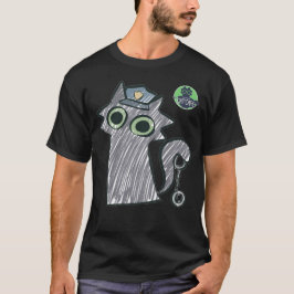 Kitty Cop – Purrtect & Serve Camiseta Preta Mascul