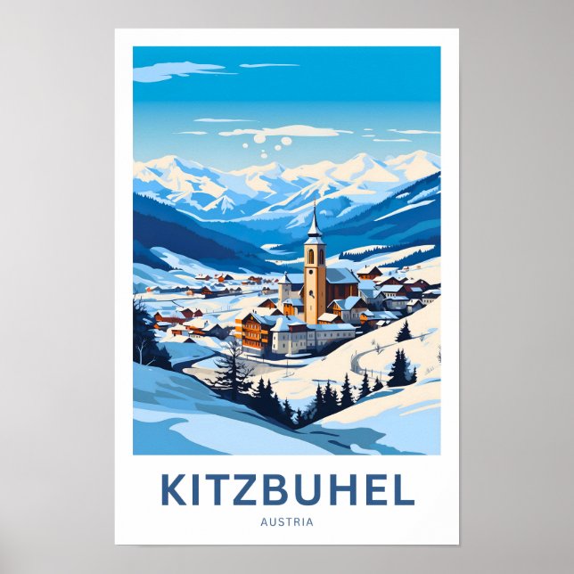 Kitzbuhel Áustria Viagem Impressão (Frente)