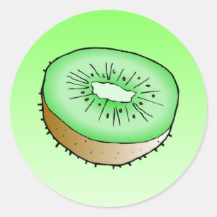 Kiwi - Adesivo redondo clássico