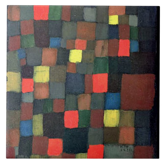 Klee - Abstrato Cor Harmonia com Quadrados (Frente)