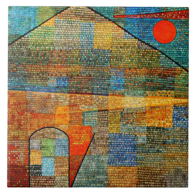 Klee - Ad Parnassus, famosa pintura de abstrato, (Frente)