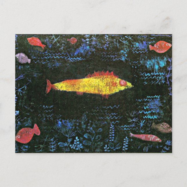 Klee - Cartão postal de peixe dourado. (Frente)
