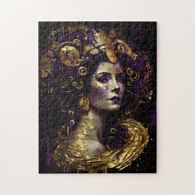 Klimt inspirou a Rainha Deusa Jigsee Quebra-cabeça (Vertical)