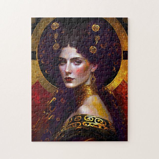 Klimt inspirou a Rainha Deusa Jigsee Quebra-cabeça (Vertical)