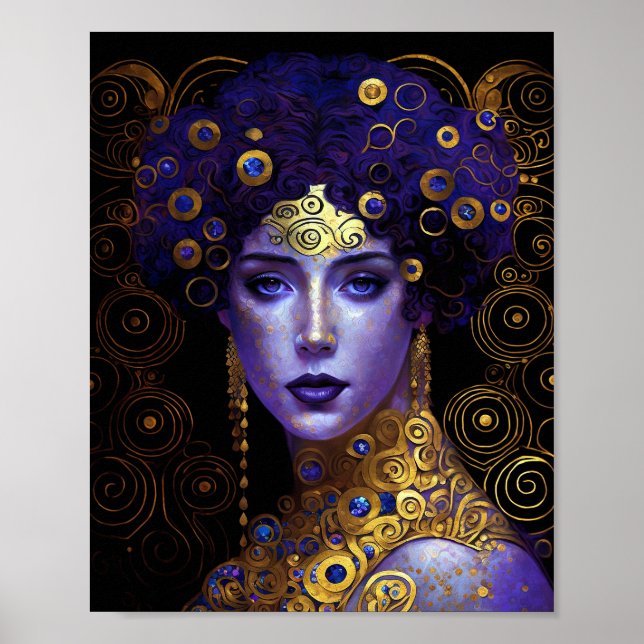 Klimt Inspirou Poster da Rainha Deusa (Frente)