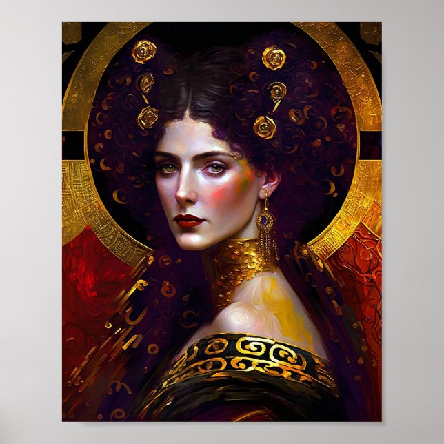 Klimt Inspirou Poster da Rainha Deusa (Frente)