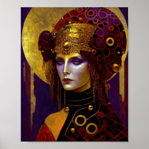 Klimt Inspirou Poster da Rainha Deusa