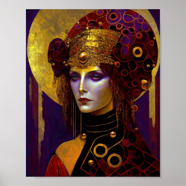 Klimt Inspirou Poster da Rainha Deusa (Frente)