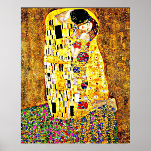 Klimt - Poster de arte fina Beijo (comprimento do 