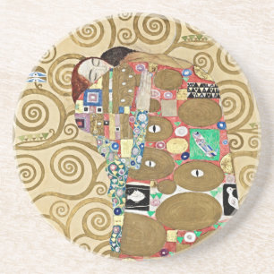 Klimt Realização Art Nouveau Porta-copos Dourado