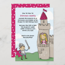 Knight Salva Convites Princesas: Brunette/Blonde