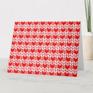 KNIT GINGHAM VERMELHO Grande Cartão de Saudação /