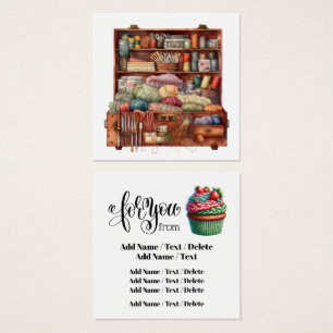 Knitting em quadrado para empresa ou cartão de gab