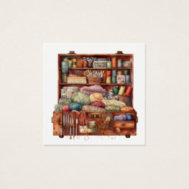 Knitting em quadrado para empresa ou cartão de gab