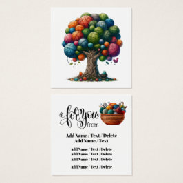 Knitting em quadrado para empresa ou cartão de gab