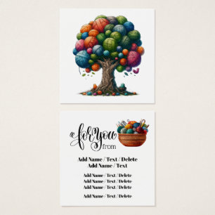 Knitting em quadrado para empresa ou cartão de gab