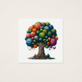 Knitting em quadrado para empresa ou cartão de gab