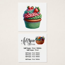 Knitting em quadrado para empresa ou cartão de gab