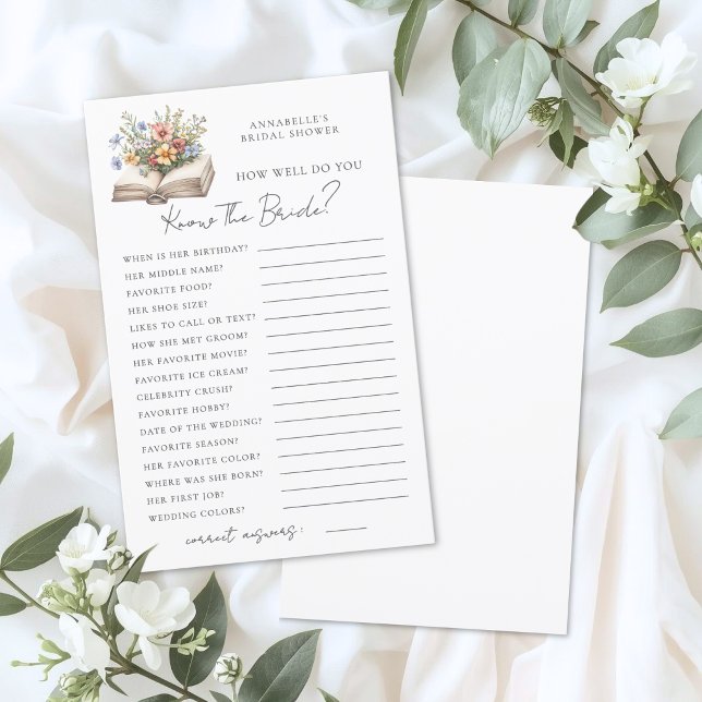 Know The Bride Book Bridal Shower Game (Know The Bride Book Bridal Shower Game)