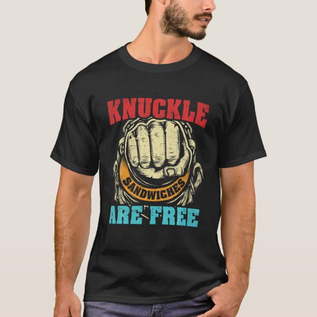 Knuckle Sandwich T Camisa Engraçada Luta Fala O Pr (Frente)