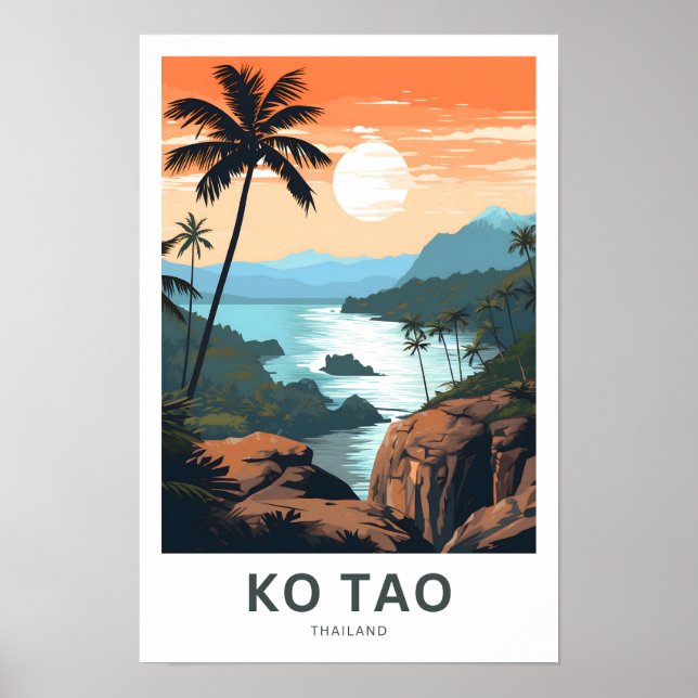 Ko Tao Tailândia Viagem Impressão (Frente)