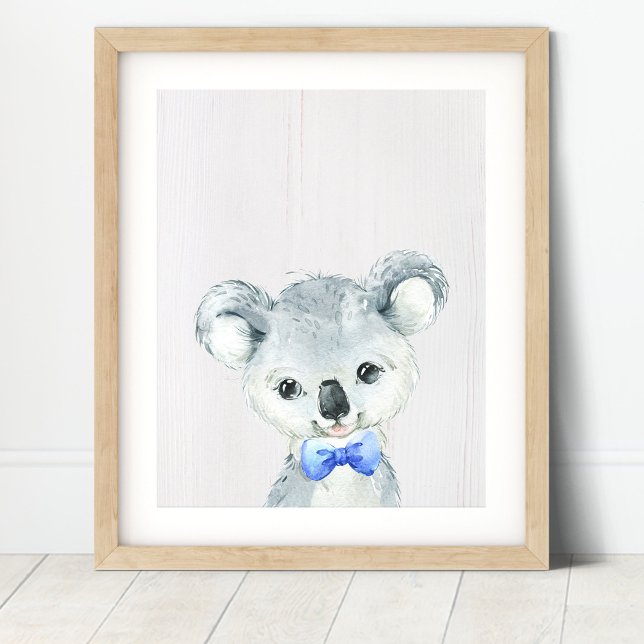 Koala Bear Bowtie Nursery Art Impressão (Criador carregado)