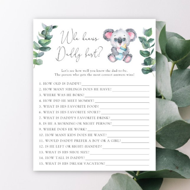 Koala Bear Quem Sabe Melhor O Pai (Criador carregado)