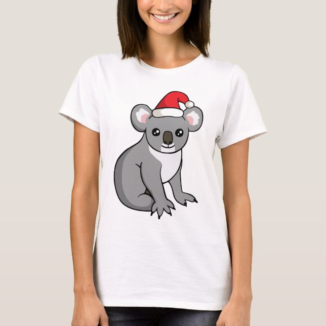Koala bonito do Natal na camisa do desenho do (Frente)