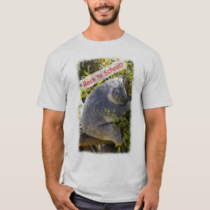 Koala de volta à camiseta colorida da escola