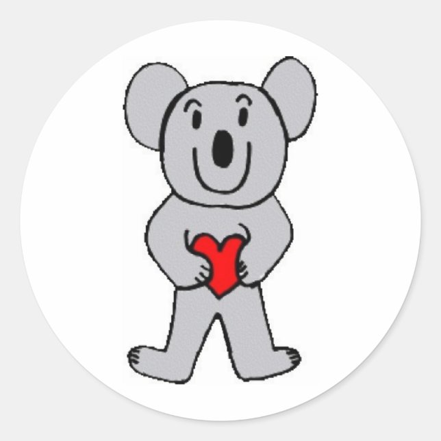 Koala em adesivos do Amor! (Frente)
