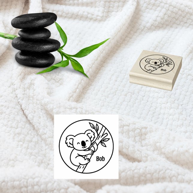 Koala no Carimbo de Nome Personalizado do Branch (Criador carregado)