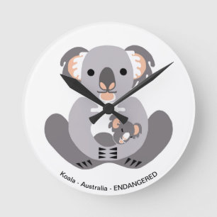 Koala - relógio redondo