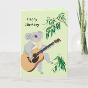 Koala Tocando Violão - Cartão Saudável