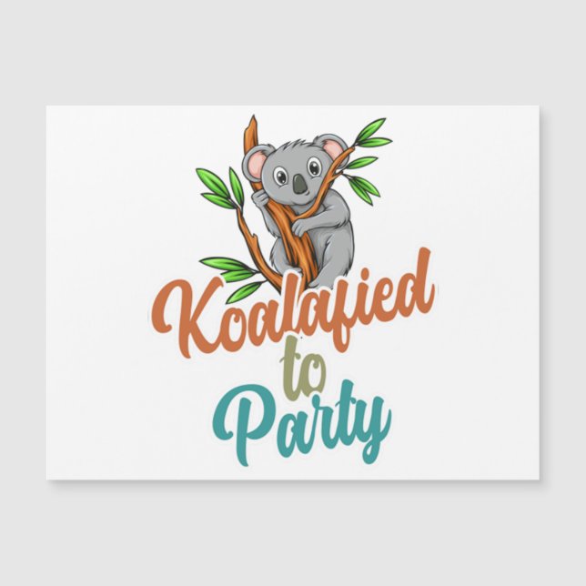 Koalafied to Party Qualified Pun Cute and Funny Ko (Frente)