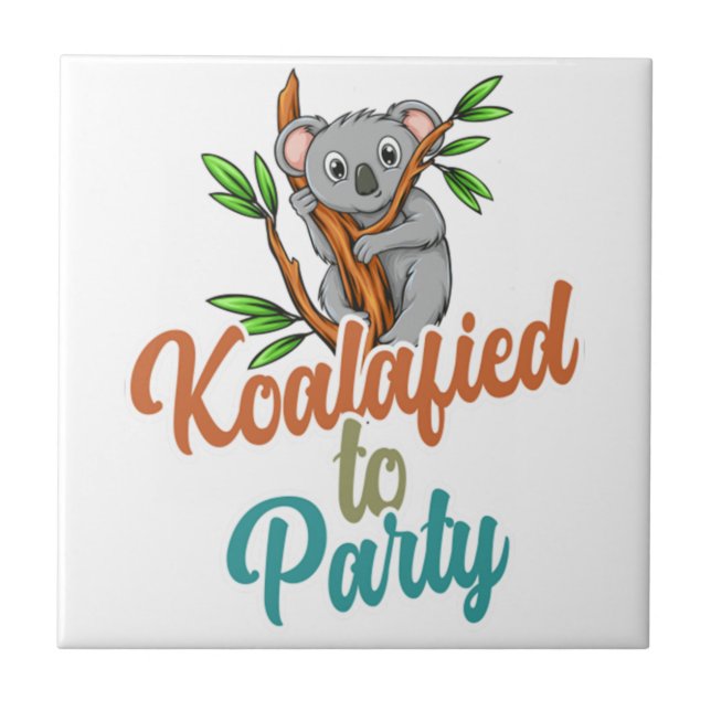 Koalafied to Party Qualified Pun Cute and Funny Ko (Frente)