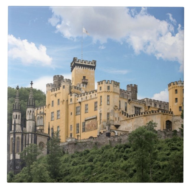 Koblenz, Alemanha, Castelo de Stolzenfels, Schloss (Frente)