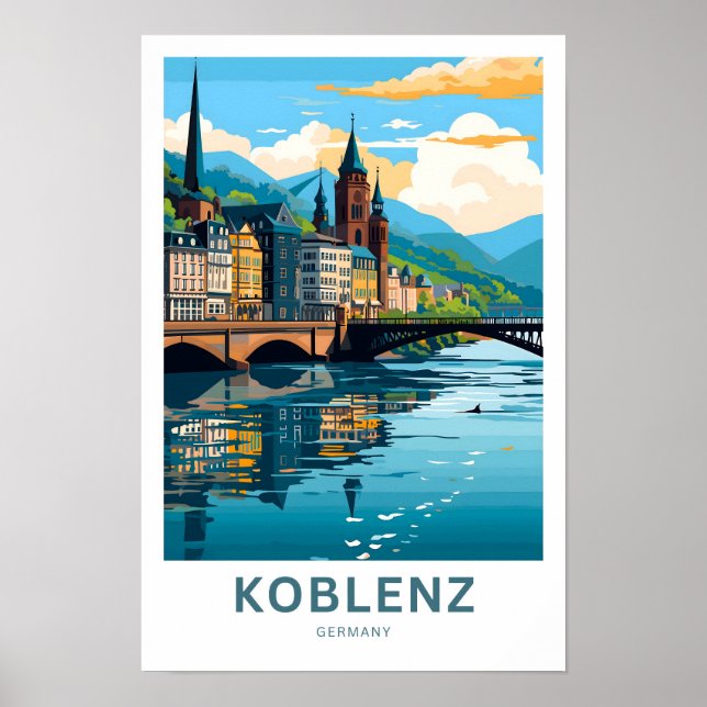 Koblenz Alemanha Viagem Impressão (Frente)