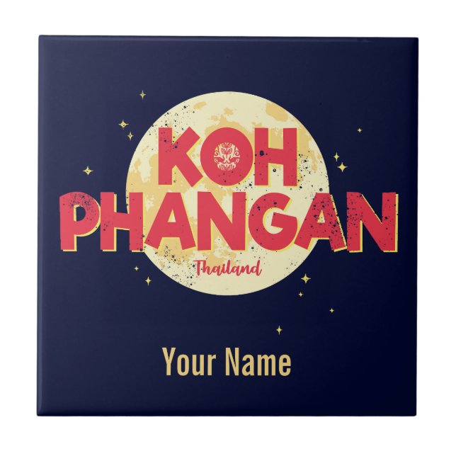 Koh Phangan com a ilha de colheita de lua Tailândi (Frente)